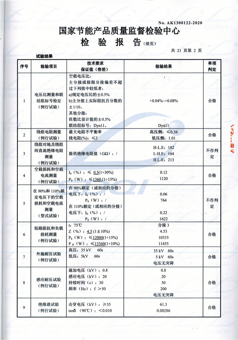 高低压试验报告-S11-1250梅河口梅河口梅河口油浸式变压器-2.jpg